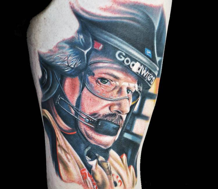 Dale Earnhardt tattoo by Mike Devries  Photo 4161