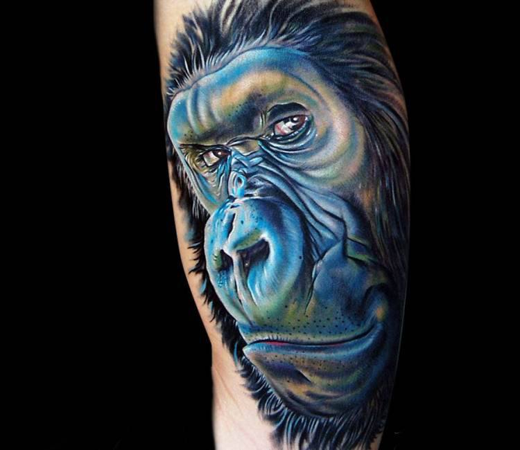 Monkey tattoo by Mike Devries | Post 4183