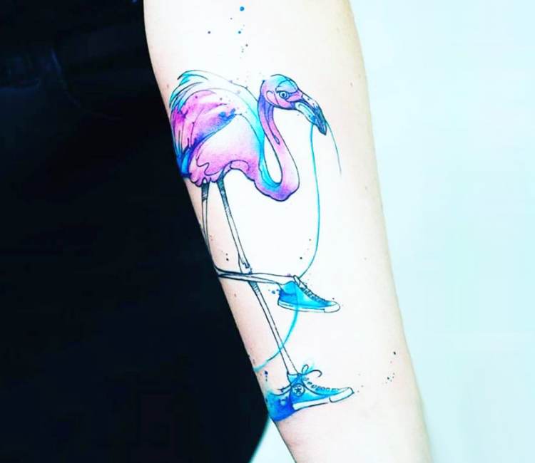 1 Piece Watercolor flamingo Lotus Flower Geometric Temporary Tattoos For  Women Girl Body Art Arm Waterproof Fake Tattoo Stickers Black Rose Peony  Tatoos | Wish