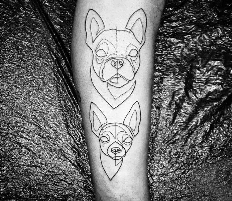 Dog heads tattoo by Mo Ganji | Post 29189