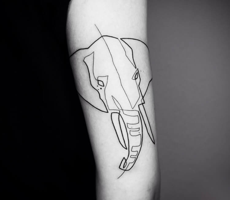 Mandala Elephant Tattoo by Britt Beale