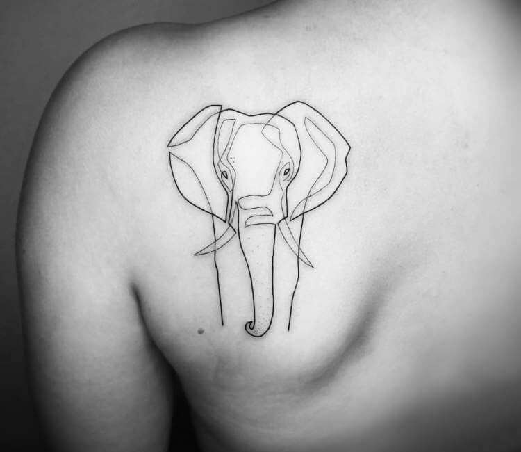 Tattoo uploaded by Andy  Elephant line tattoo for woman arm  Tattoodo