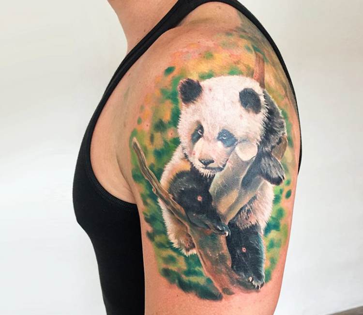 Panda tattoo by Morty Tattoo | Post 18099