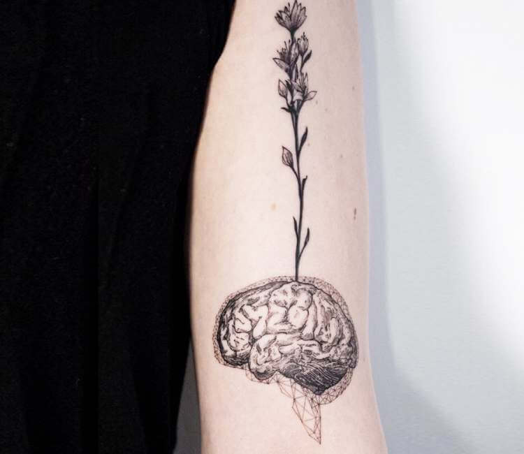Brain with Plant tattoo by Mowgli Tattoo | Post 21520