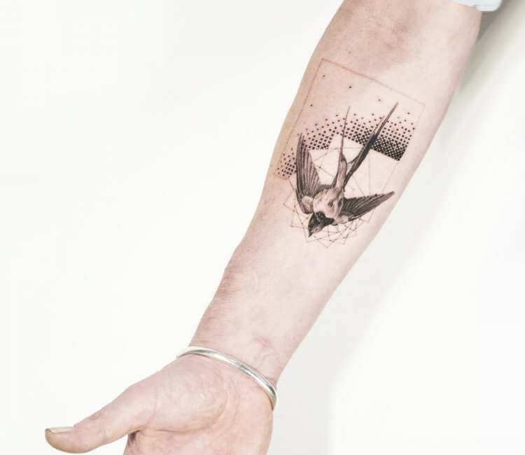 swallow tattoos on wrist