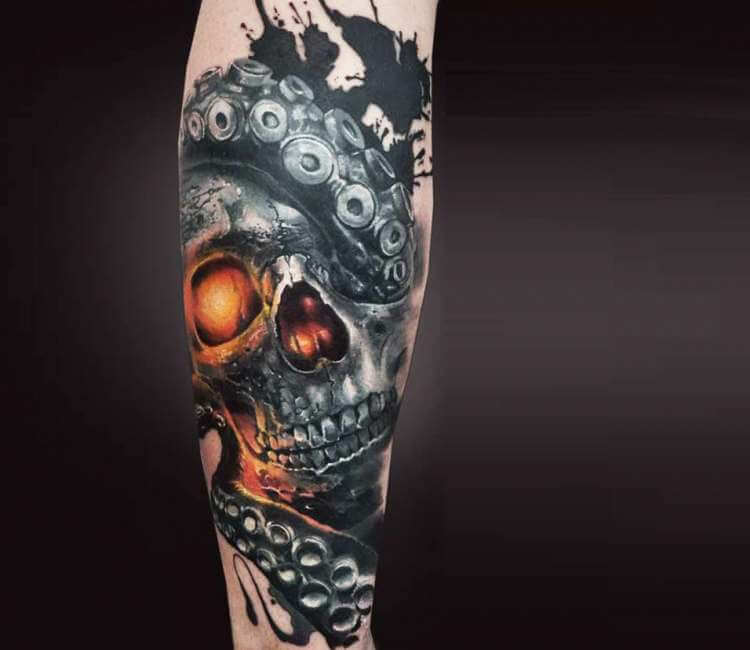 40 Octopus Skull Tattoo Designs For Men  Oceanic Ink Ideas