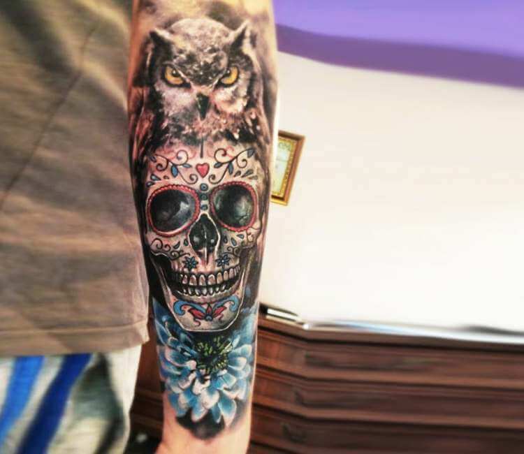 58 Best Skull Owl Tattoos Collection