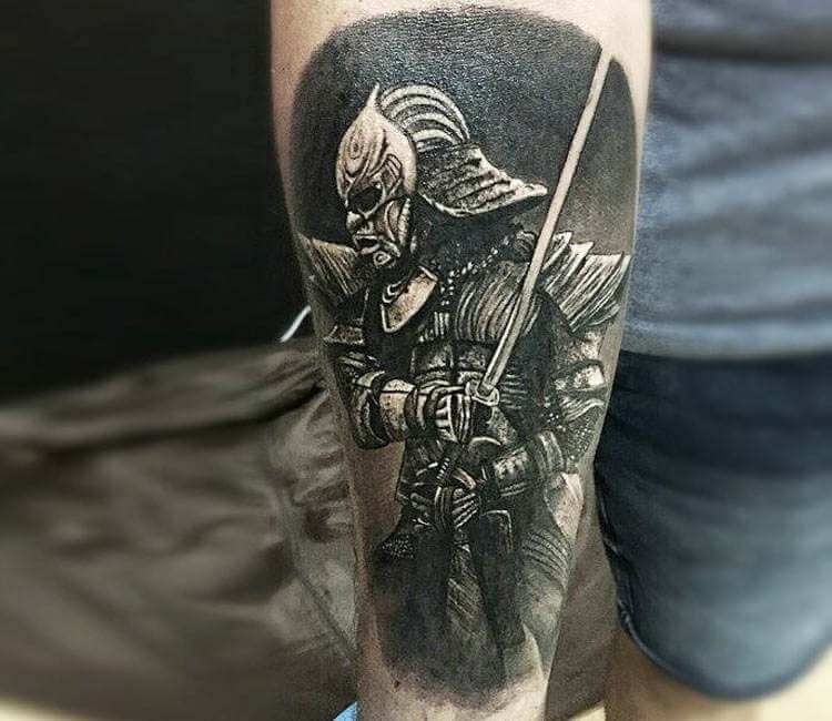 Samurai tattoo by Nastasya Ustinova