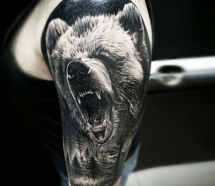 Realistic Bear tattoo by BiagiosTattooGallery on DeviantArt