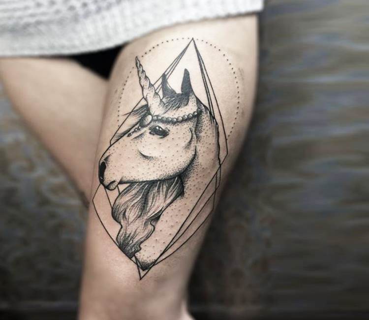 50 Beautiful Graphic Tattoo Designs by Vitaly Kazantsev | TattooAdore | Unicorn  tattoos, Tattoo designs, Geometric tattoo