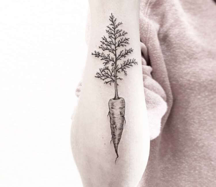 Stunning Carrot Tattoo Design