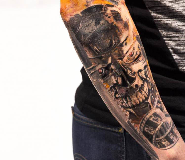 Terminator realistic portrait tattoo  YouTube