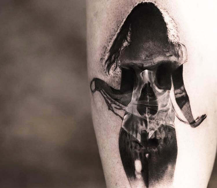 Woman and Skull tattoo by Niki Norberg | Post 13607