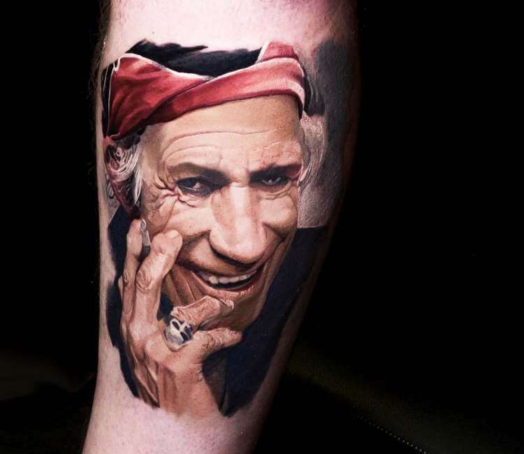 Keith Richards tattoo by Nikolay Dzhangirov  Photo 23280