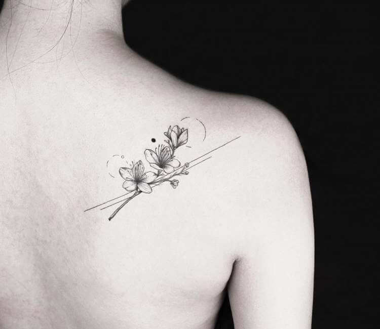 Cherry Blossom tattoo by Okan Uckun