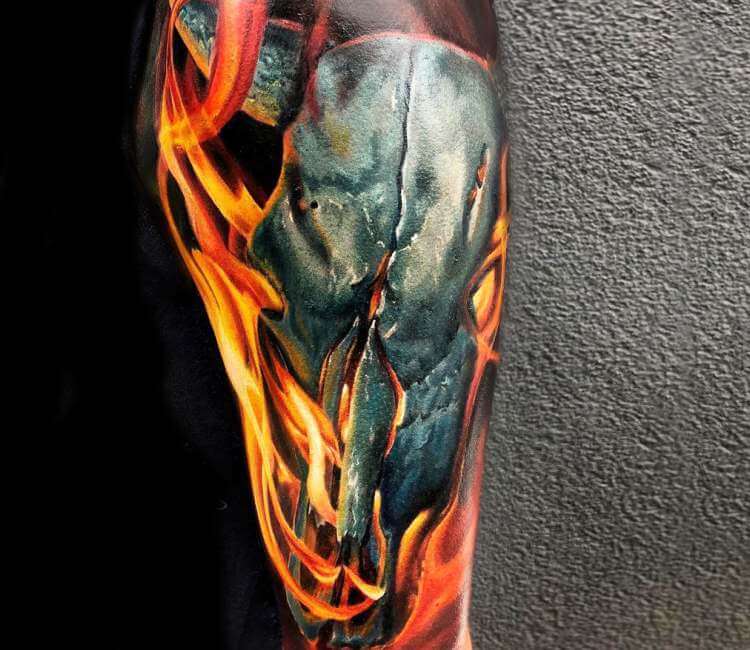 Black Temporary Fake Tattoo Realistic Waterproof Chain Flame Words Neck Arm  Leg | eBay
