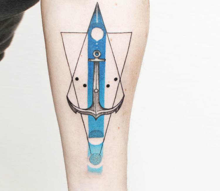 geometric anchor - Pesquisa Google | Anchor tattoos, Geometric tattoo,  Tattoo designs