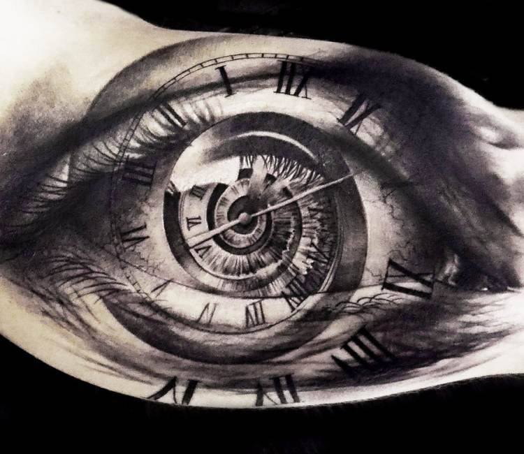 Time eye tattoo by Oscar Akermo | Photo 14800