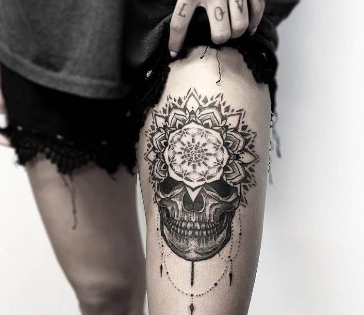 Floral skull mandala design Just  Little Red Tattoos  Facebook