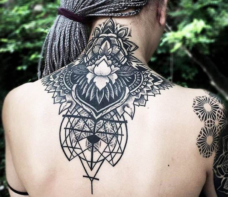 Stunning Lotus Mandala Back Tattoo Ideas