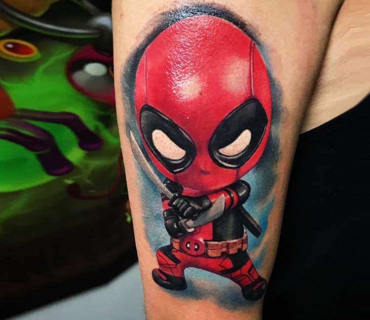 Deadpool tattoo by Pablo Frias Tattoo | Post 24317