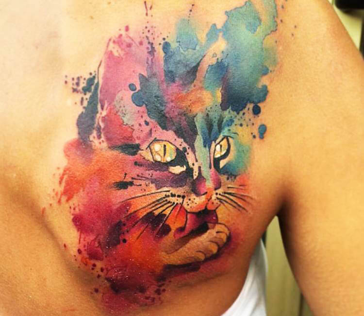 Cat tattoo by Pablo Ortiz Tattoo | Photo 16166