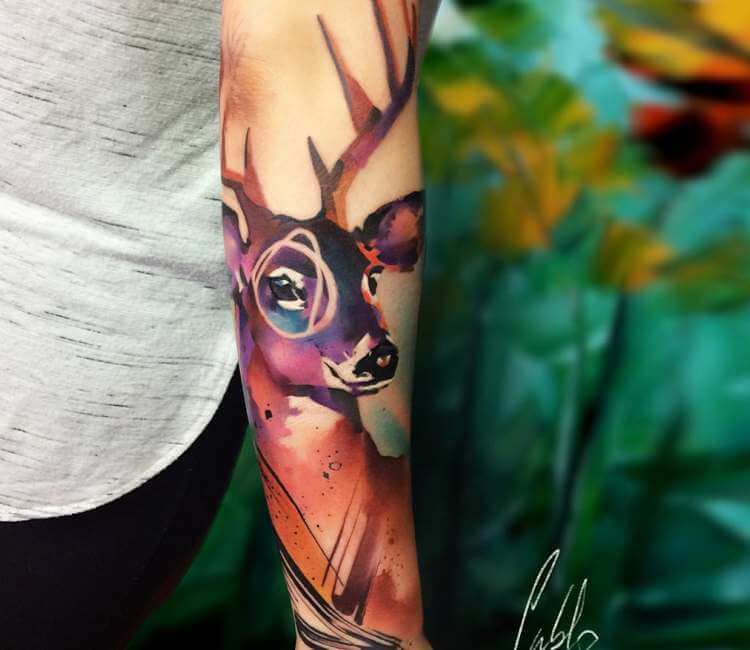 10 Deer Skull Tattoo Designs On Chest  PetPress