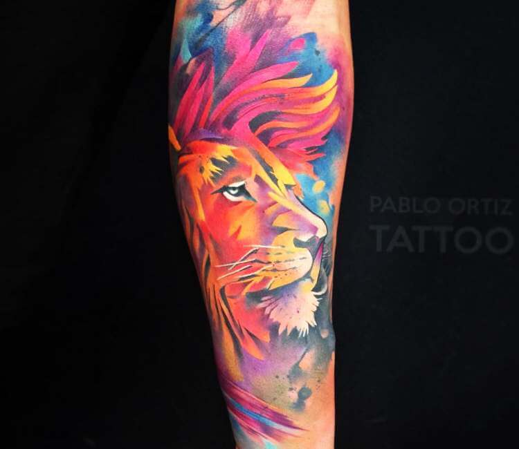 Lion tattoo by Pablo Ortiz | Post 24525