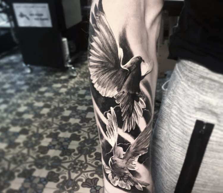 Pigeon Back Tattoo