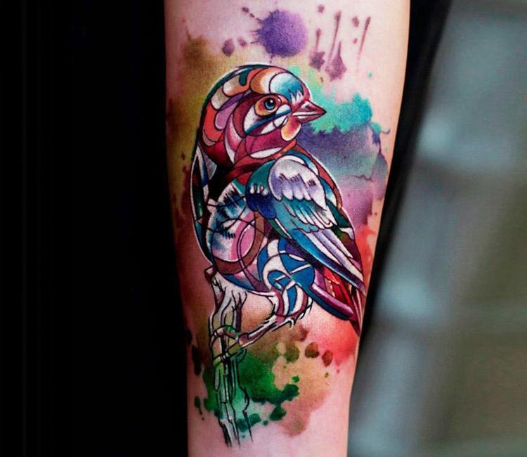 Passaro aquarela (Watercolor bird tattoo) Danny Tattoo - TimeLapse - YouTube