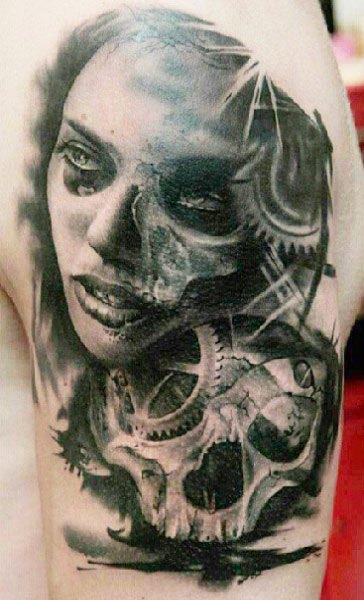 Face tattoo by Pavel Krim Tattoo | Post 11225