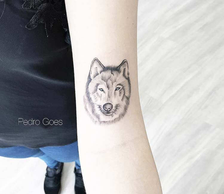 Black Howling Wolf Tattoo - Arm Art Watercolor Dog Paw Forest Temporary  Tattoos | eBay