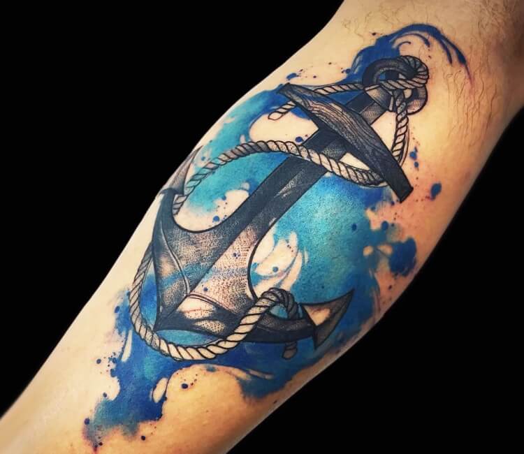 Discover more than 74 anchor watercolor tattoo super hot - in.cdgdbentre