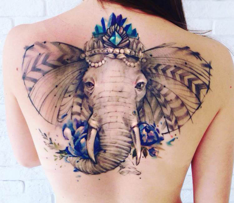 Elephant tattoo line Art wings samoan pattern Style 64k raw Style - AI  Generated Artwork - NightCafe Creator