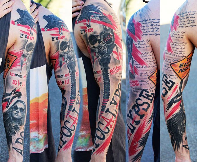 Half leg sleeve by Preston B. @ GoldCross : r/tattoo