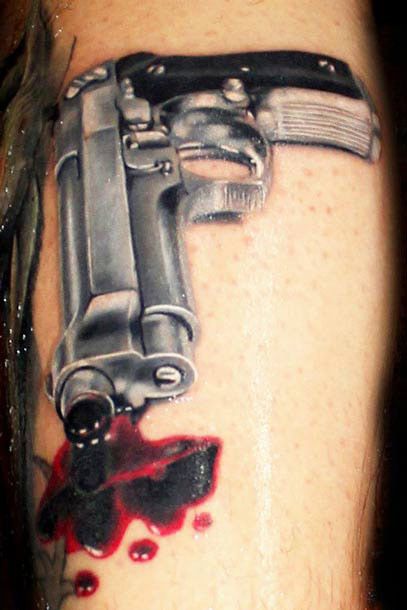 9mm gun tattoo