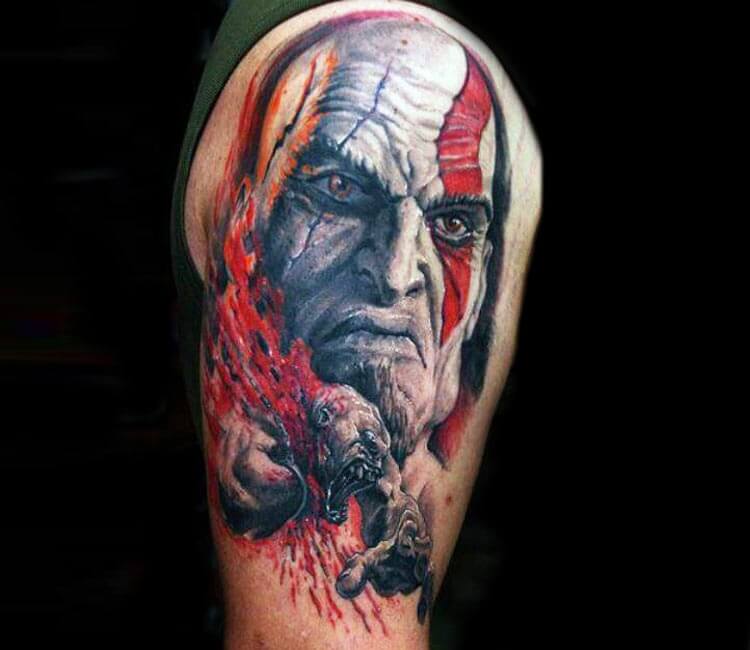 Kratos God Of War Tattoo Picture