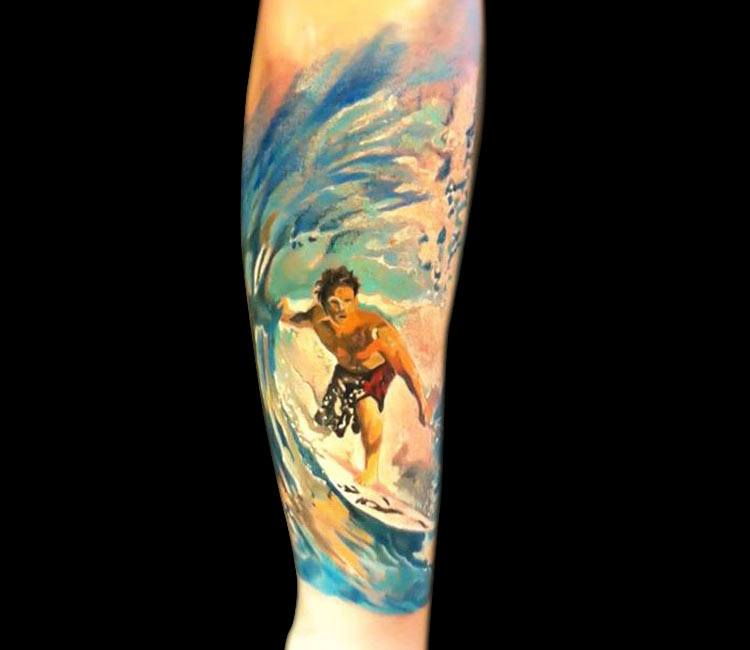 Surfing tattoo by Radu Rusu | Post 8995