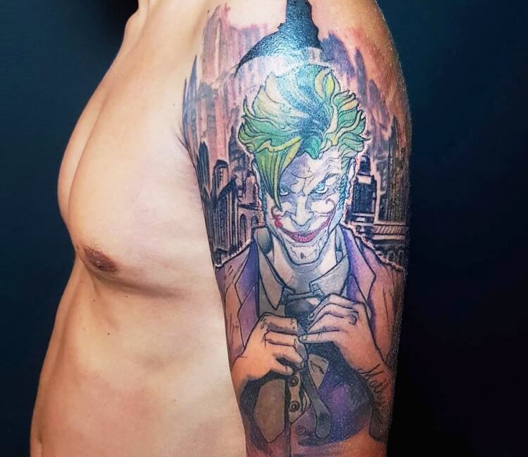Halloween Clown Joker Scary Temporary Tattoos For Men Women Realistic Scary  Lion Waterproof Tattoo Forearm Tatoos Vampire - AliExpress