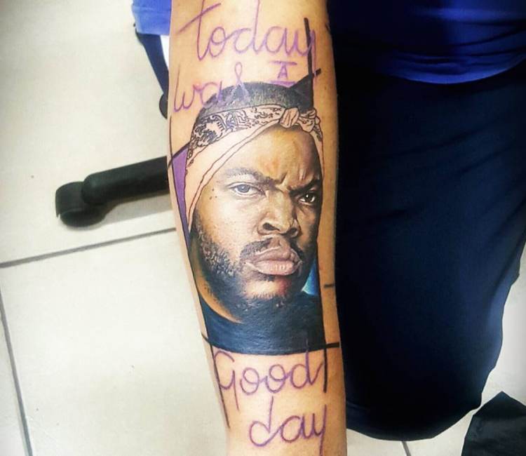 Ice cube portrait tattoo done by  Flash Ink Tattoo Studio  Facebook