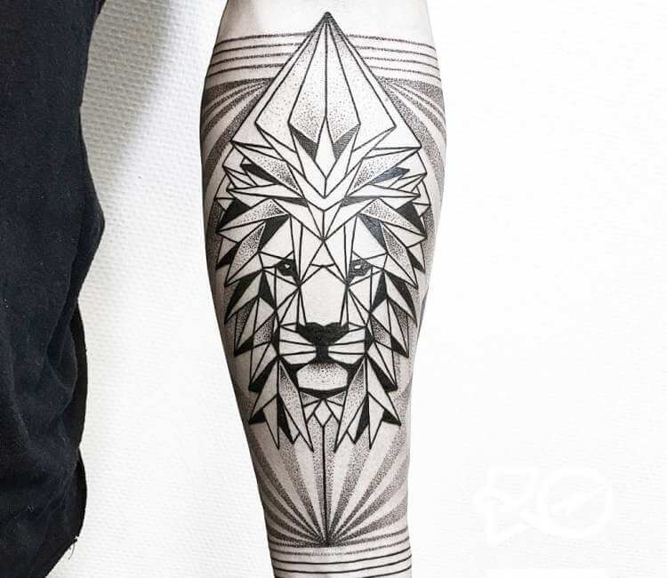 A geometric lion tattoo which symbolizes strength bravery courage and  fearlessness done by akkilizardsskintattoos SaltLake Sector  Instagram