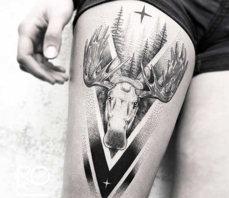 Moose head chest piece by David... - Last Chance Tattoo | Facebook