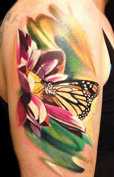 Flowers tattoo by Robert Zyla | Post 11649