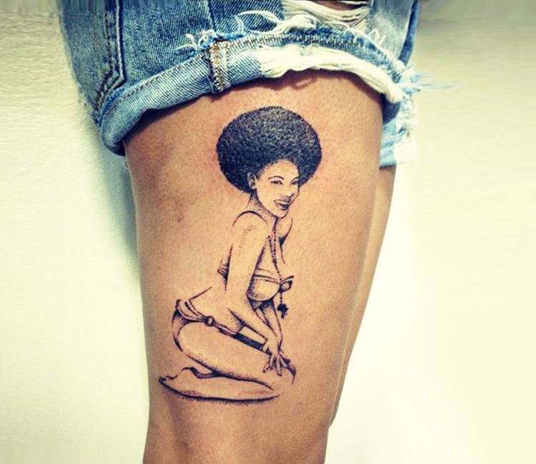 Afro tattoo girl black 10 Interesting