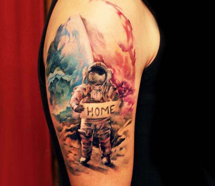 Cosmonaut tattoo by Roman Kor | Post 25052