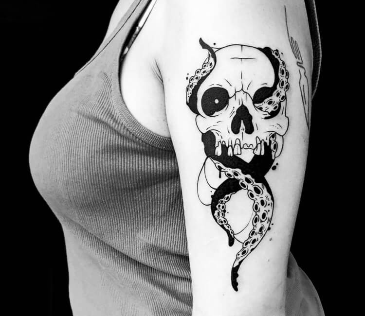 Octopus Skull tattoo by Roy Tsour  Post 29712