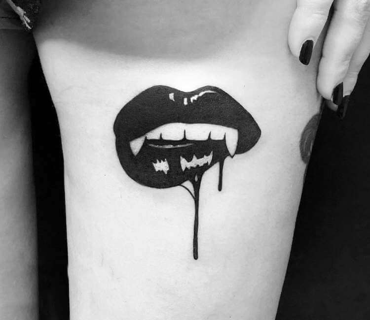 Vampire Lips tattoo by Roy Tsour | Photo 26030
