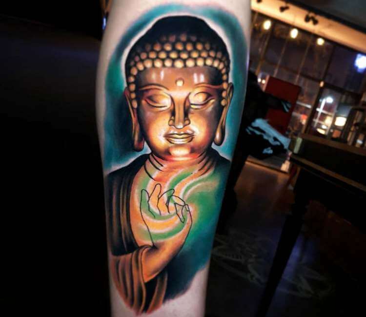 Buddha Realistic Tattoo | Louis Santos Tattoo