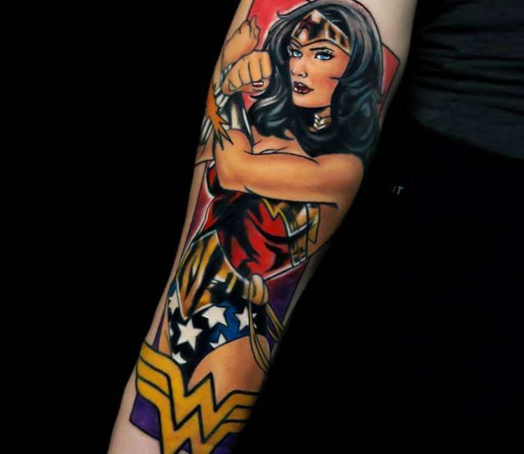Wonder Woman tattoo by Ruben Barahona