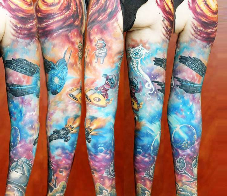 Top 30 Unique Outer Space Tattoos For Men